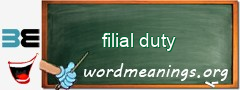 WordMeaning blackboard for filial duty
